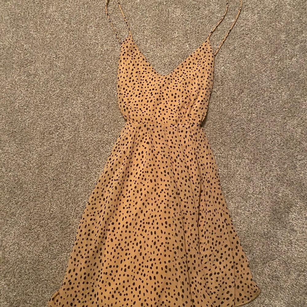 Forever 21 cheetah print spaghetti strap dress